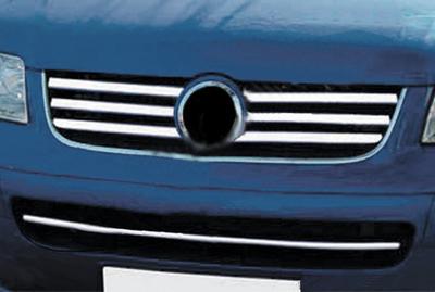 Kryty mřížky (6 ks, nerez) Carmos - Turecká ocel pro Volkswagen T5 Multivan 2003-2010