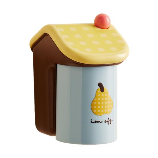 

Держатель для зубных щеток со стаканом Магнитный держатель для стакана для зубных щеток Настенный держатель для зубных щеток и стакана для хранения и организации ванной комнаты синий