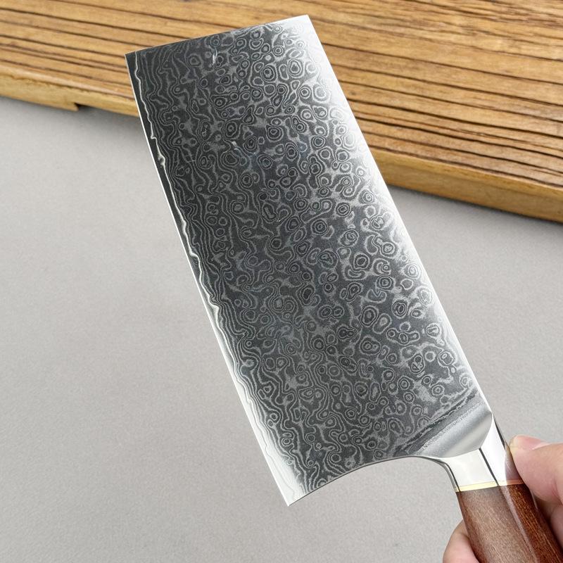 7.7 Inch Slicing Knife 67-layers Damascus Steel Blade Sharp Chef Cleaver Meat Kitchen Knives For Cutting Vegetables And Meat