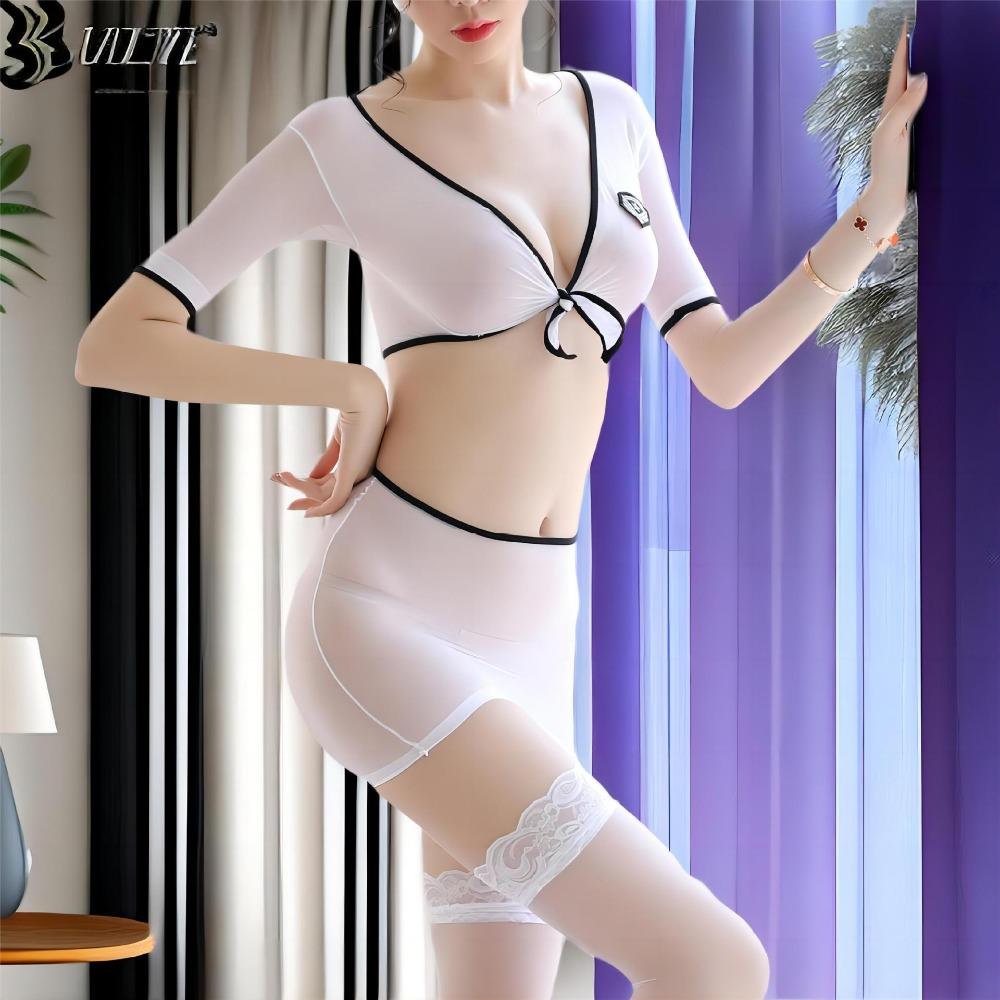 Sexy Lingerie Secretary Uniform Pure Desire Stewardess Seduction Hot Couple Lingerie Maid Cos Sexy Pajamas Free