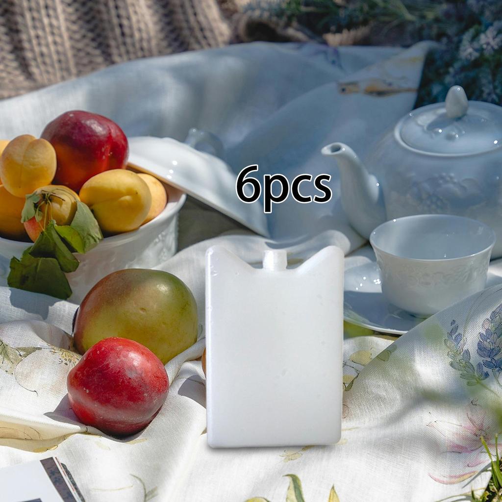 6 Ice Packs for Coolers Portable Freezer Blocks And Outdoor Activities