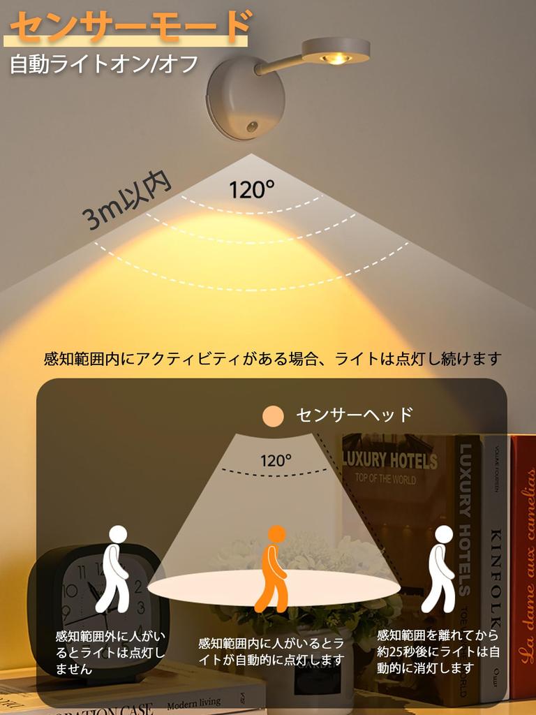 1 Bracket Light, Wall Picture Light, 2000mAh USB Rechargeable, LED Wall Lamp, Indirect Lighting, Stylish, 3-Color Dimming, Stepless Dimming, Motion