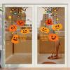 Halloween Pumpkin Lantern Window Clings - Static Glass Door & Window Stickers for Kindergarten Decorations
