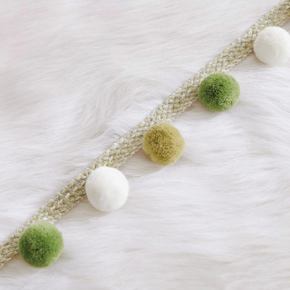 25M 3cm Ball Pom Pom Curtain Trim 5cm Width Pillow Decoration Pompom Tassel Tablecloth Edge DIY Craft Craft Ribbon