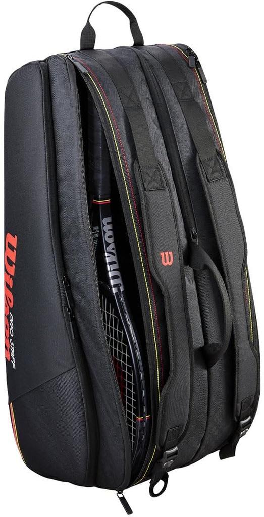Wilson PRO STAFF CLASSIC Tennis Racquet Bag Holds up to 12 racquets on Black WR8053801001 - (based medium-weight racquets) -