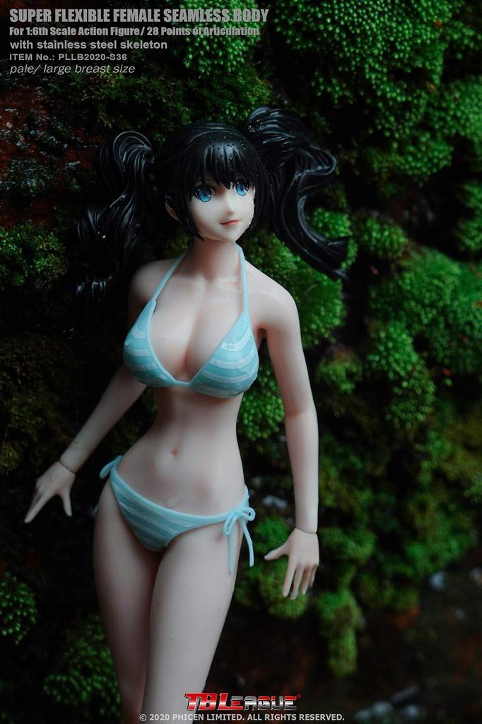 OBEST TBLeague Figure 2D Girl Body Super Flexible Seamless White Skin Head 1/6 PLLB2020-S36A (S36A Included)