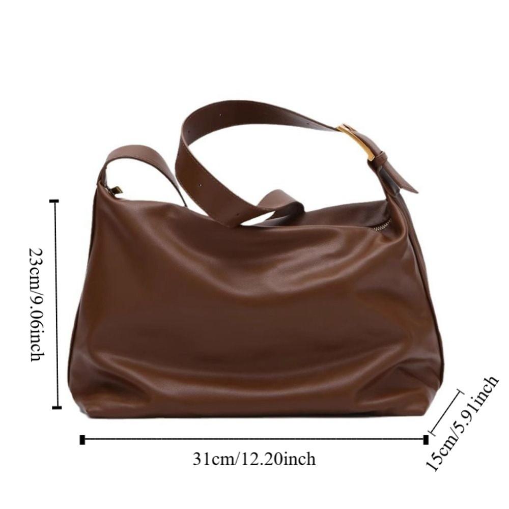 Pillow Bag PU Dumpling Bag Solid Color Shoulder Bag Elegant Pillow Crossbody Bag  Girls/Female