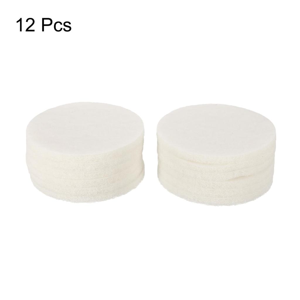 Uxcell 12pcs Scrubber Scrubbing Pads 450 Grit Drill Power Brush Hook and Loop Surface Conditioning Discs Drill Scuffing Discs Scrub Pads for Home