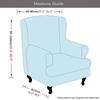 Copridivano per poltrona Wingback, 2 pezzi/set, copridivano elasticizzato, copripoltrona, protezione per mobili, fondo elastico per soggiorno
