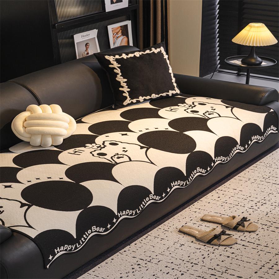 Special-Shaped Sofa Cushion Four Seasons Universal  Irregular Straight Leather Sofa Cushion One-Piece Sofa Cover Non-Slip 70x70cm