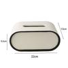 High-end Luxurious Creative Leather Tissue Oval Tissue Box Living Room Bedroom Desktop Napkin Storage Box organizadores
