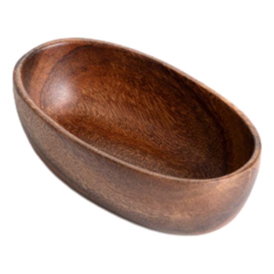 Solid Wood Snack Tray Fine Craftsmanship Smooth Surface Dual Grids Boat Shape Multi-Functional Organizer Wooden Serving Tray