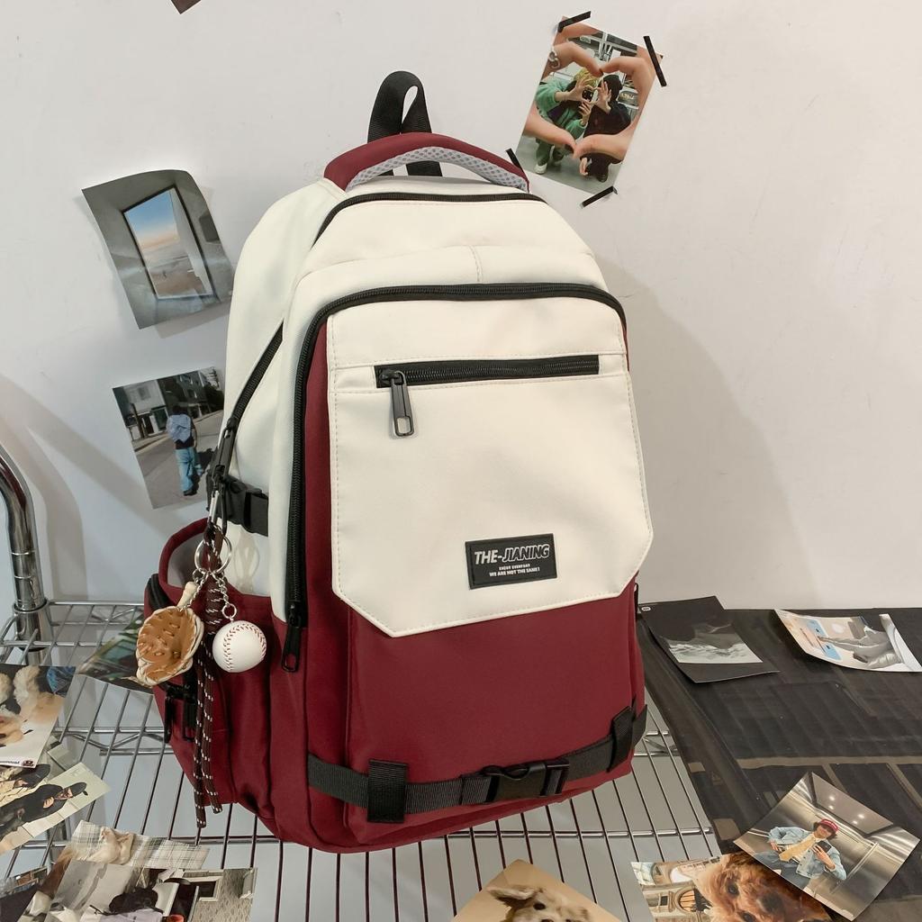 School bag Korean version ins tooling trendy cool teen multi-compartment leisure travel back