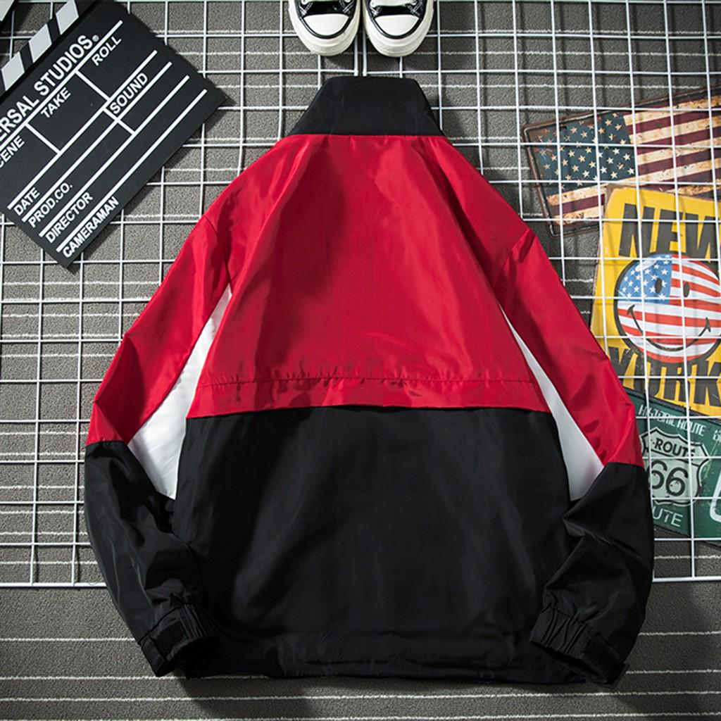 Men's  Fashion Loose Lapel Coat Stitching Blouse Large Size Coat