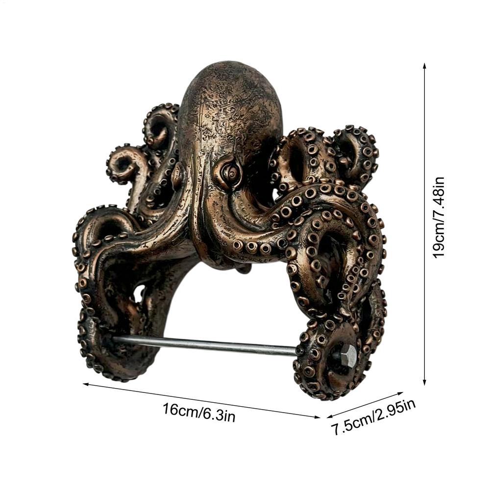Octopus Toilet Paper Holder Cute Resin