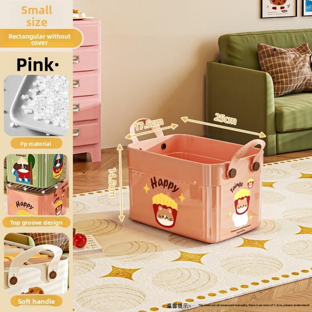 

Large Capacity Lid Box Multi Functional Desktop Organizer For Home Office Storage With Cartoon Pattern Design Keepsake Container