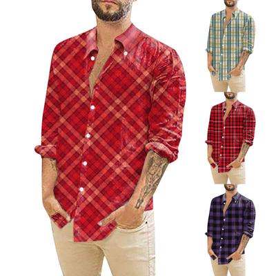 Ontwerper lente zomer heren casual 3D Halloween print Hawaii shirt blouse lange mouwen