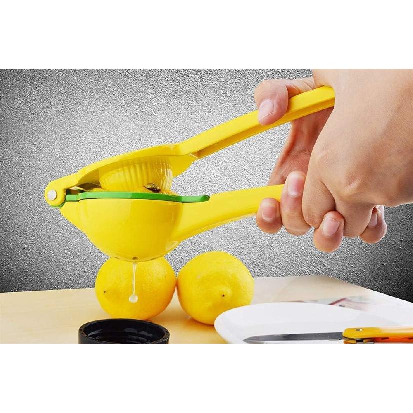 Manual Lemon Squeezer - Hand Juicer Fresh Citrus Juicer Aluminum Acid Orange Juicer Fruit Juicer Juicing Machine Hand Moving - Yellow