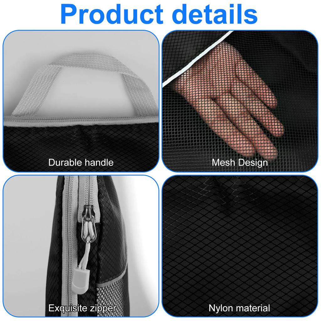 Juego de 6 Piezas Bolsa de Viaje Cubos de Empaque de Compresión Ligeros Duraderos con Bolsa de Almacenamiento Bolsas Organizadoras para Maleta de Equipaje de Nailon