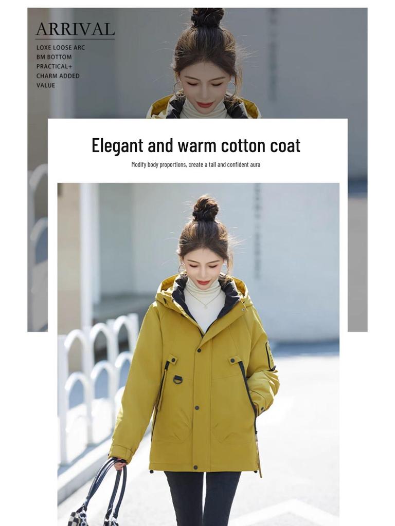 Women's 2025 Autumn/Winter Loose Cotton-Padded Windbreaker Parka