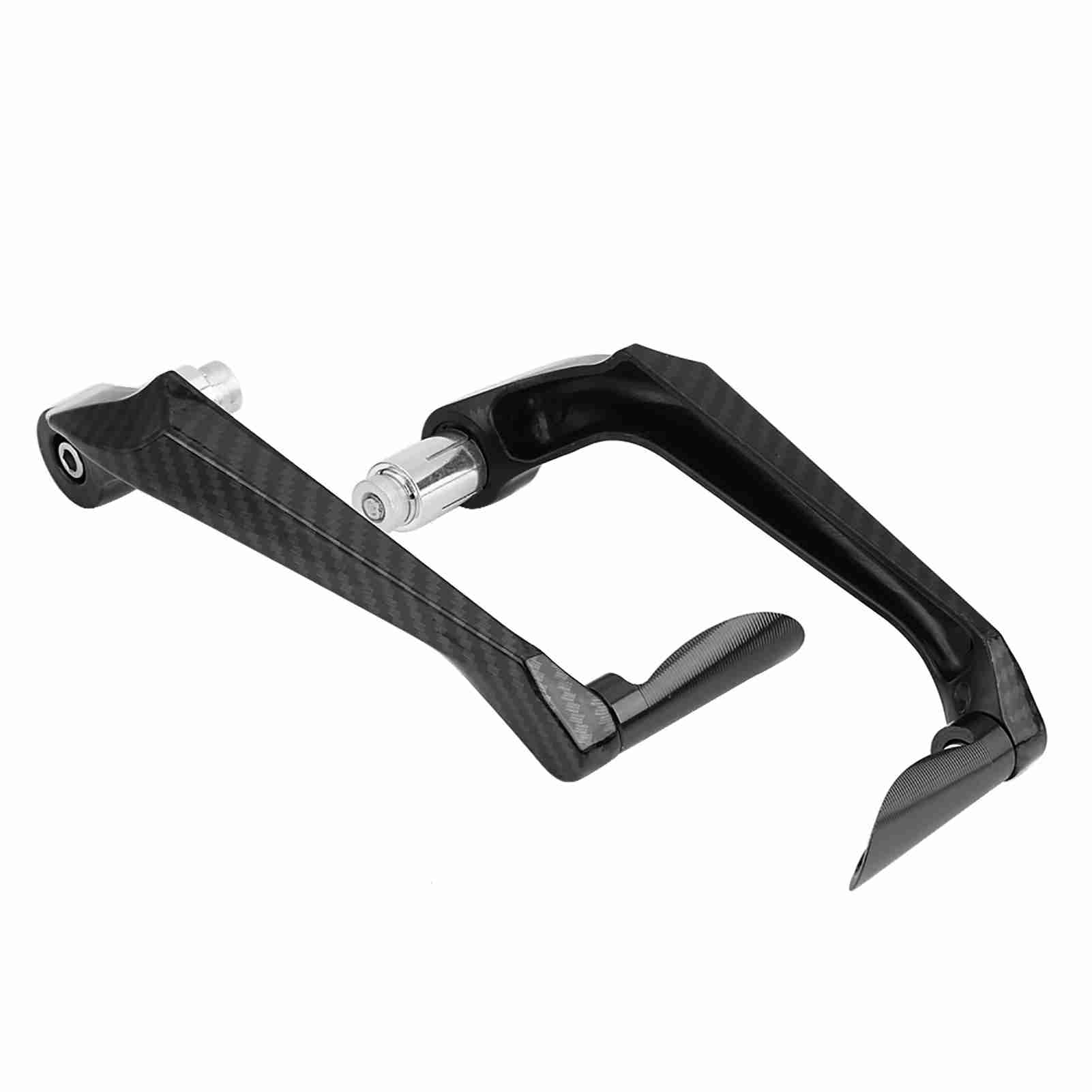 

1 Pair of Carbon Fiber Motorcycle Brake Clutch Levers Handlebar Protect Guard(Black) чёрный