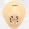12G-00G Velký průměr Kruhový činkový kroužek z nerezové oceli s vnitřním závitem Piercing do nosu Septum Piercing Rozšiřovač Náušnice do laloku