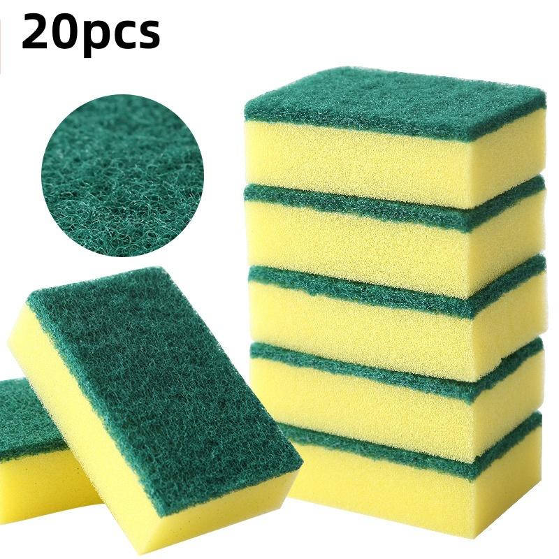 5/10/20 Pcs Double-sided Cleaning Dishwashing Sponge Household Scouring Pad Kitchen Wipe Dish Cleaning Brush Sponges
