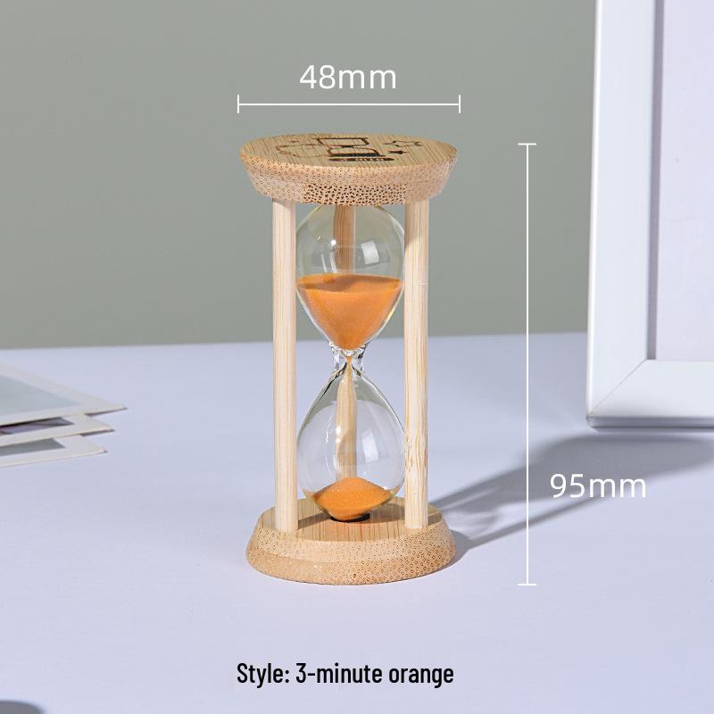 Bamboo & Wood Durable Hourglass Timer - Creative Design for High-End Decor