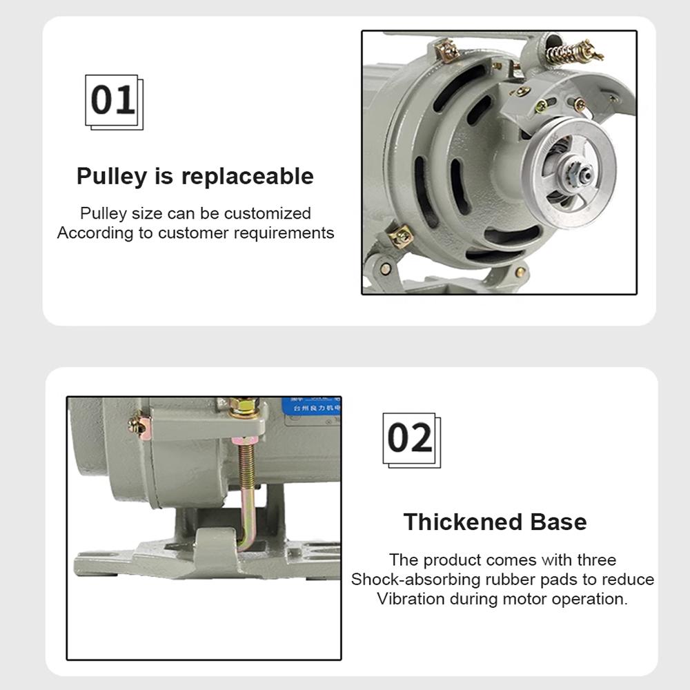 Sewing Machine Clutch Motor Flat Car Sewing Machine Industrial Motor Lathe High-Power Motor Three-Phase  Energy-Saving Motor