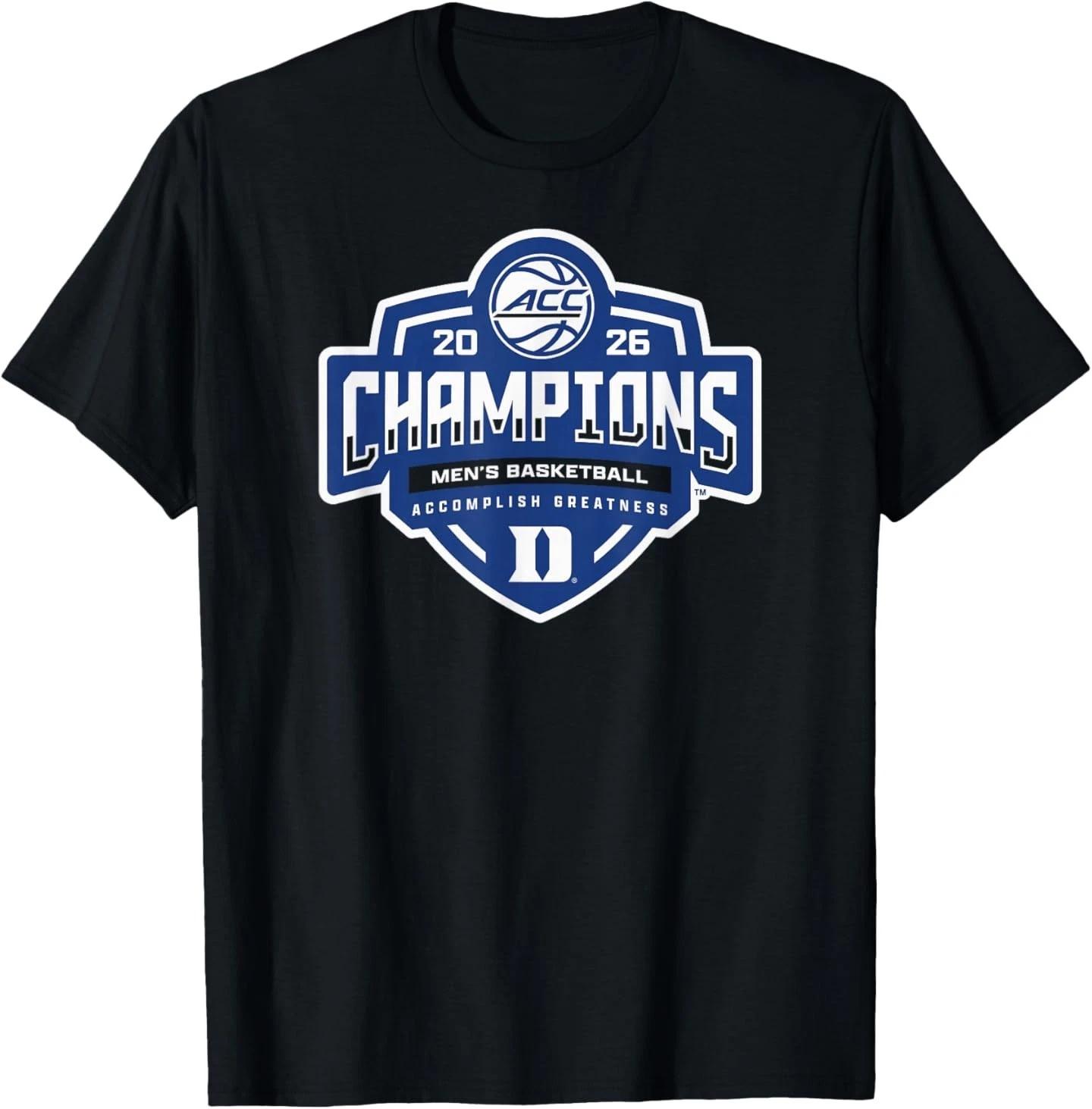 Duke Blue Devils Men s Basketball Acc Champs 2026 Black T-Shirt XL