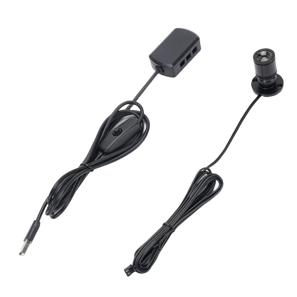 6 Stück USB Mini-Spotlights 360 Grad drehbar Schmuckvitrinen-Ausstellungsleuchten Aluminiumlegierung Vitrinenleuchten für