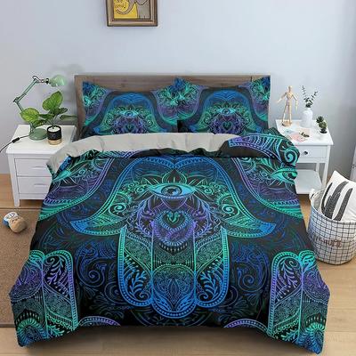 3D Printed Hamsa Hand of Fatima Bedding Set Single Twin Double Queen King Cal King Size Bed Linen Set