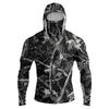 Men's Casual Raglan Sleeve Hoodie Long Sleeve Sun Protection Shirt Camouflage Print Outdoor Lightweight Breathable Quick Dry