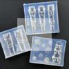Nageldekoration Schablone, 3D Silikonform zum Schnitzen von Schleifen, Blumen, Schmetterlingen und Rosen, DIY Maniküre Werkzeugkasten