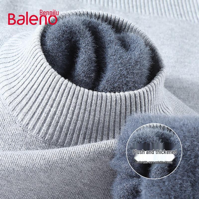Baleno Unisex Winter Fleece-Lined Semi-High Collar Sweater