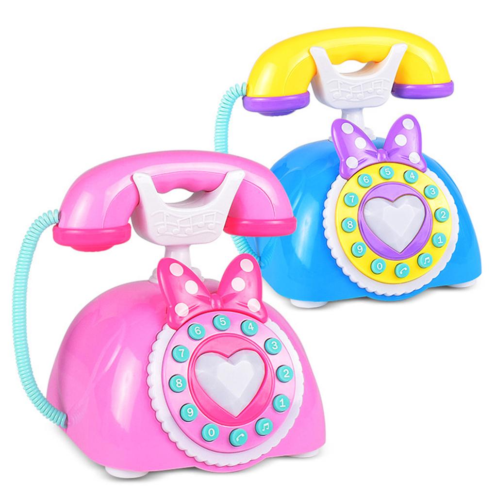 Bilingual Toy Phone Interactive Play Phone Plastic Texture for Kids Early Education with Music and Sound Effects