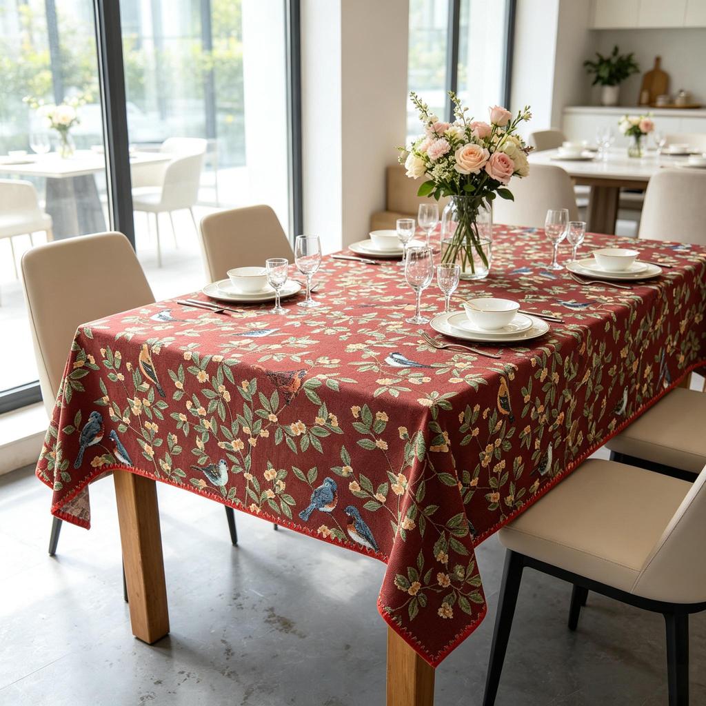Cucina Sala da Pranzo Festa Riunione di Famiglia Rettangolare Cotone Lino Tocco Morbido Lavabile Riutilizzabile Decorazione per la Casa Tovaglia