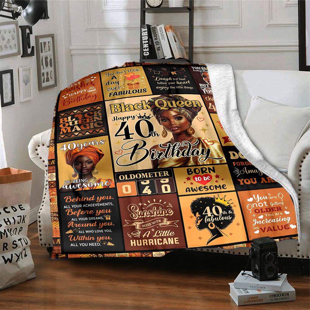 Celebrate your 40th birthday with blankets in various styles and made of comfortable materials for All Occasions Modern Suitable Relatives Y38