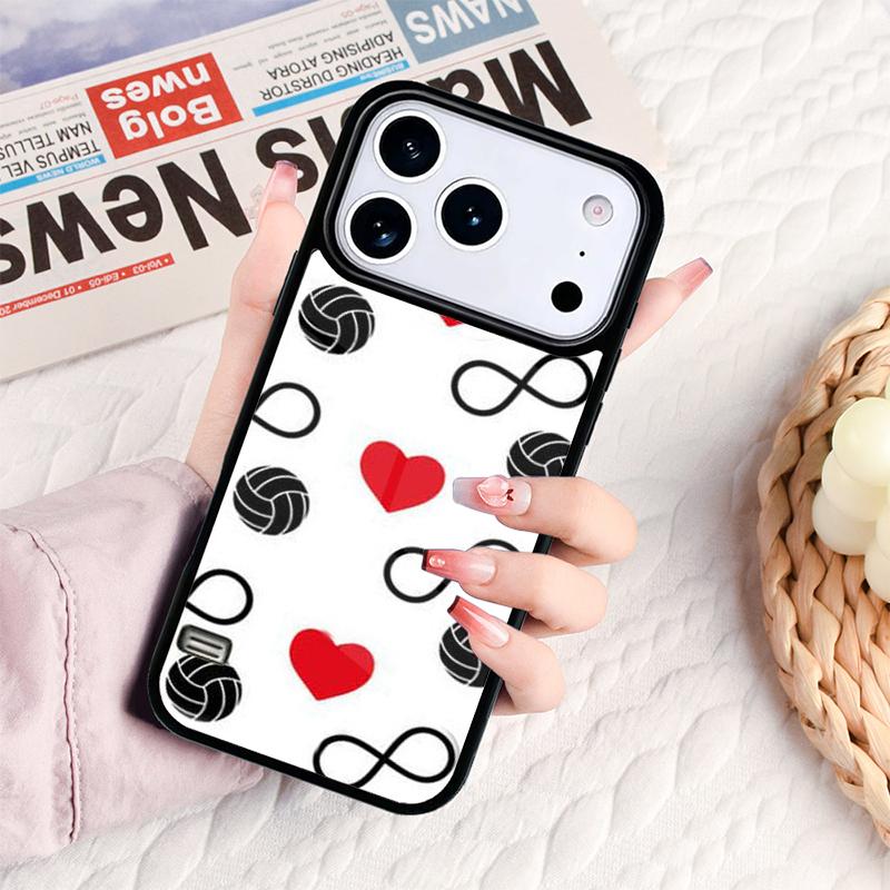 I love Volleyball Phone Case For IPhone 17 16e 15 14 13 12 11 Pro Max Air Mini Soft Protective Cover