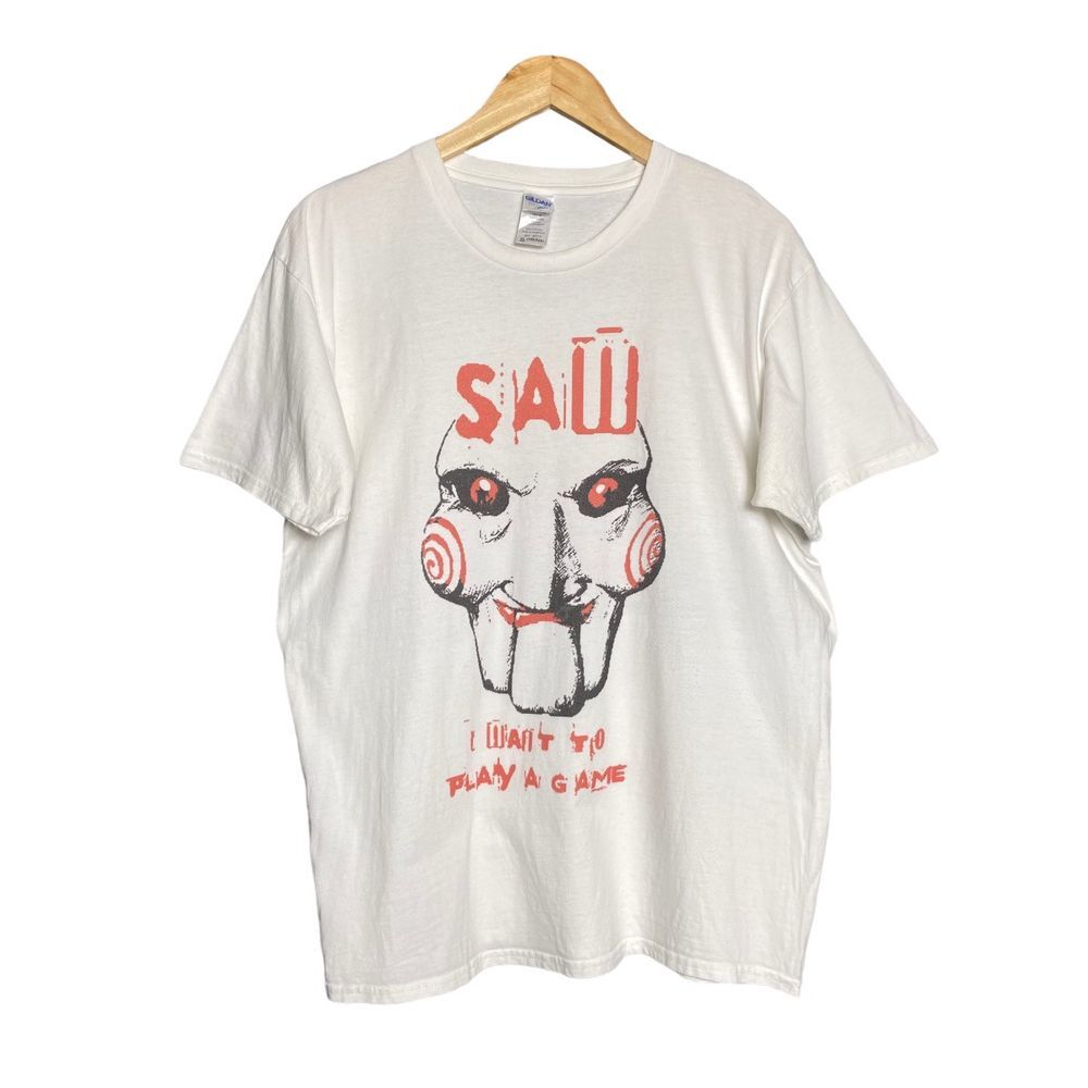Saw Horror Movie White Short Sleeve Unisex Tshirt Reprint S5XL KH6633
