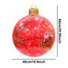 Large 24inch Inflatable Christmas Ornaments PVC Inflatable Christmas Balls Waterproof Ornament For Holiday Party Home Garden