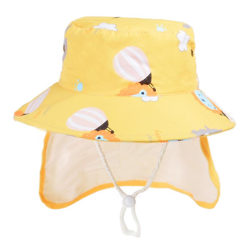 

Summer Kids Sun Hat With Wide Brim And Neck Cover For Outdoor Protection
