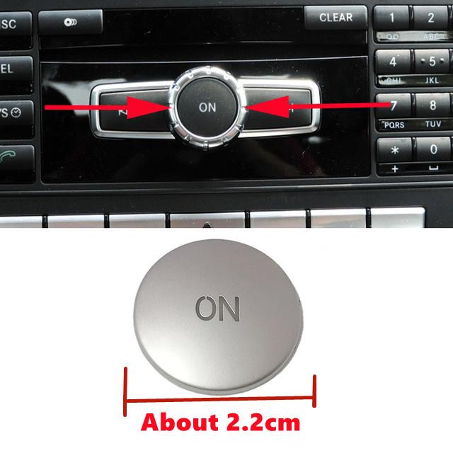 ABS Car Console CD Panel Multimedia Switch Buttons Sequins Volume Button Cover For Mercedes Benz C E Class W204 W212 GLK