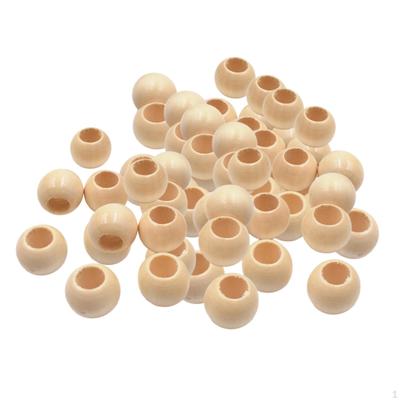 100 Stück Holzperlen, Halloween-Dekorationen, Basteln, handgefertigte Kugeln, lose Abstandshalter für Schmuck