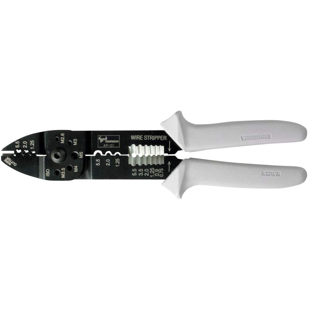 Tsunoda AP-01 Electrician's All-Purpose Pliers for Open Barrel Terminals and Bare Crimp Terminals