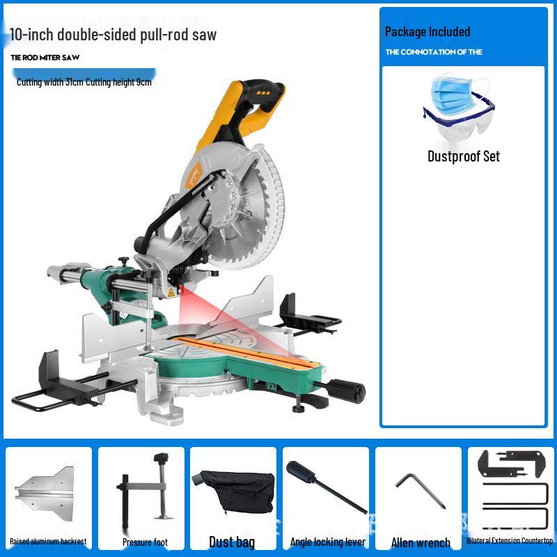 LUXTER 10" High-Power Sliding Compound Miter Saw for Woodworking