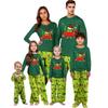 Familien-Passendes Weihnachts-Print-Pyjama-Set, Rundhals Langarm und Hose Loungewear-Set für die Feiertage