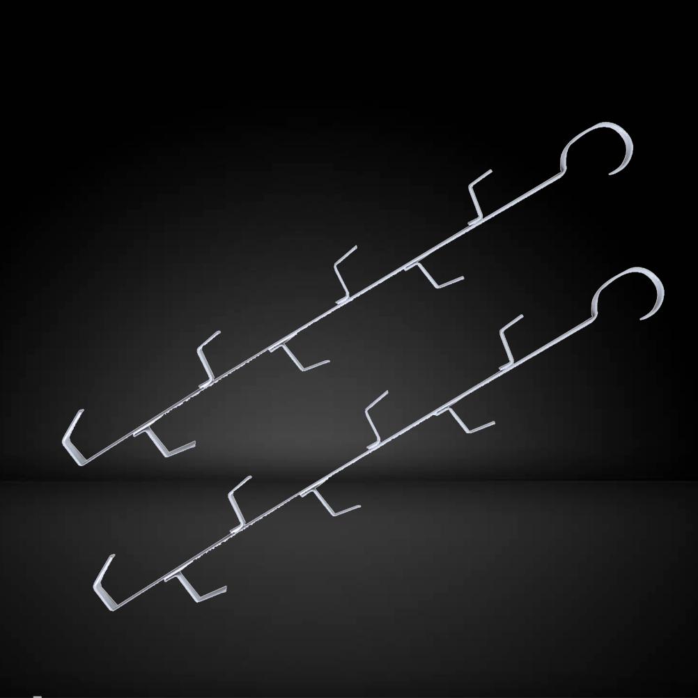 Buy 2pcs Multi Hook Coat Hanger Duoble Sided Metal Clothes Hanger Space