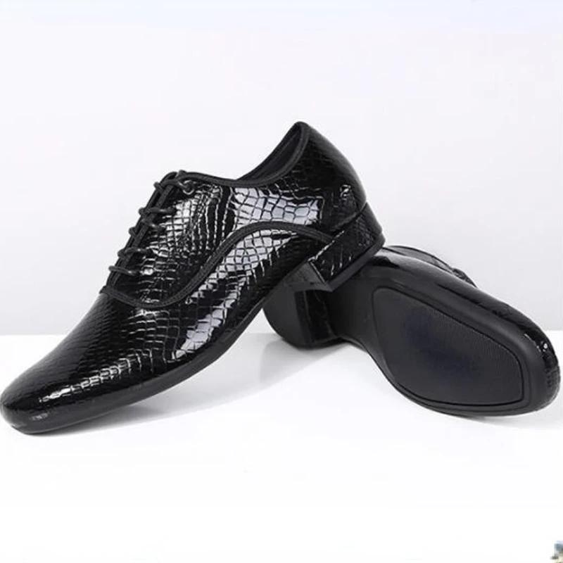 New Fashion Style Men's Latin Dance Shoes Leather Ballroom Tango Male Latin Dancing Shoe for Man Boy Sneaker Jazz Shoes