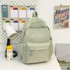 Schoolbag Schoolbag for Female Students Ins Wind Simple Korean Version of Casual Junior High School Students Backpack Large Capacity High School